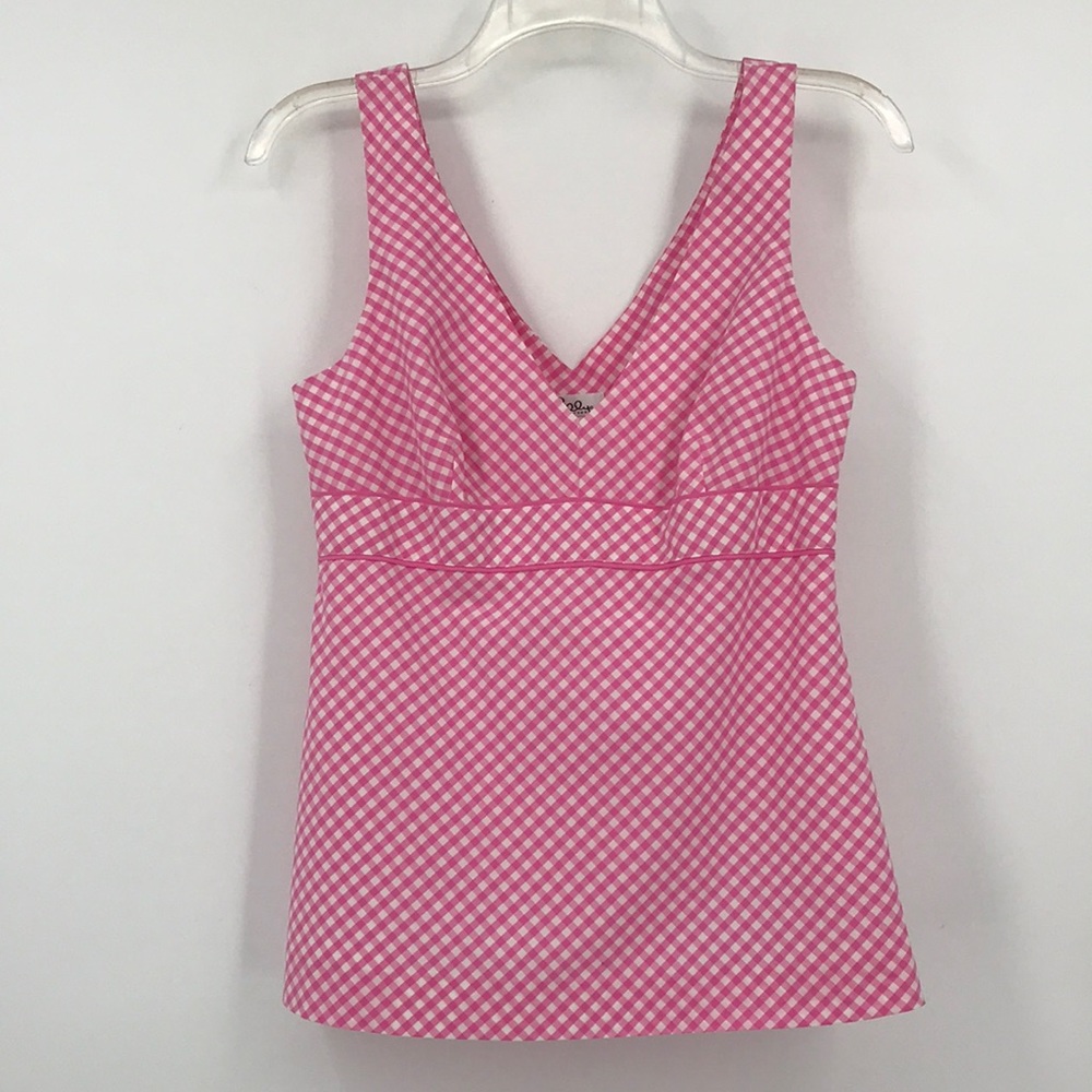 Lilly Pulitzer size 4 top cotton gingham print